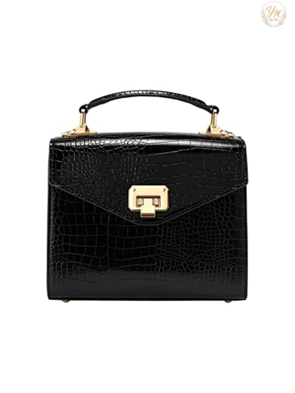 Women's Top Handle Satchel Bag Faux Leather Detachable Strap